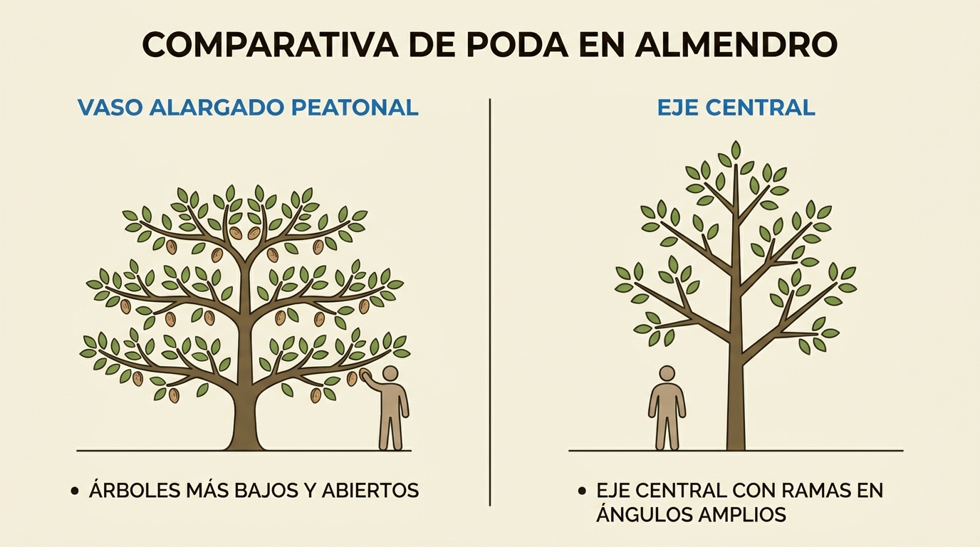 comparativa visual de un vaso alargado peatonal frente a un eje central con pisos y ángulos amplios